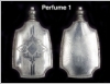 Elegant Antique Rhodium or Platinum Plated Perfume Bottle