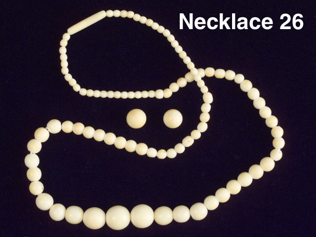 Genuine Ivory Pearl Necklace and Studs