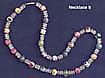18" Handmade Venetian Glass Necklace with  Faceted Crystal Beads and Silver Barrel Clasp