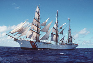 A beautiful, full color photograph of a Tall Ship.